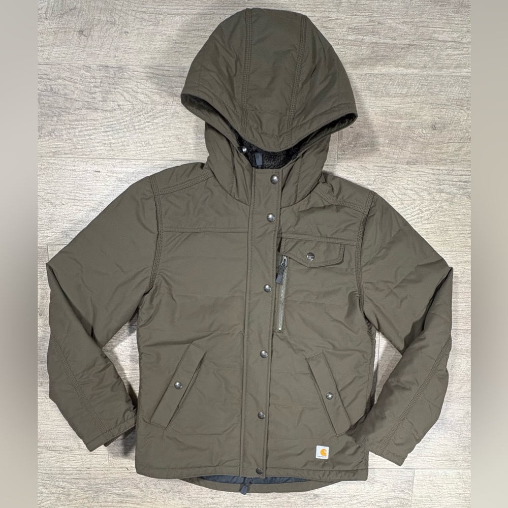 Carhartt Womens S Insulated Utility Rain Defender Jacket Olive Green